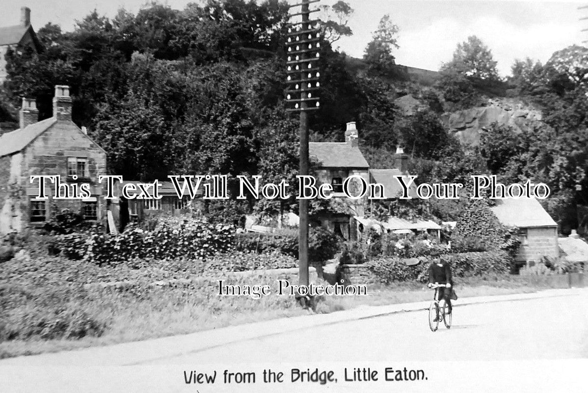 DR 316 - View From The Bridge, Little Eaton, Derbyshire c1910