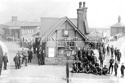 DR 3165 - Soldiers At Ambergate Railway Station, Derbyshire c1911