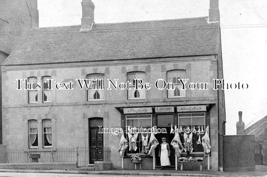 DR 338 - Butchers Shop, Woodville, Derbyshire c1910