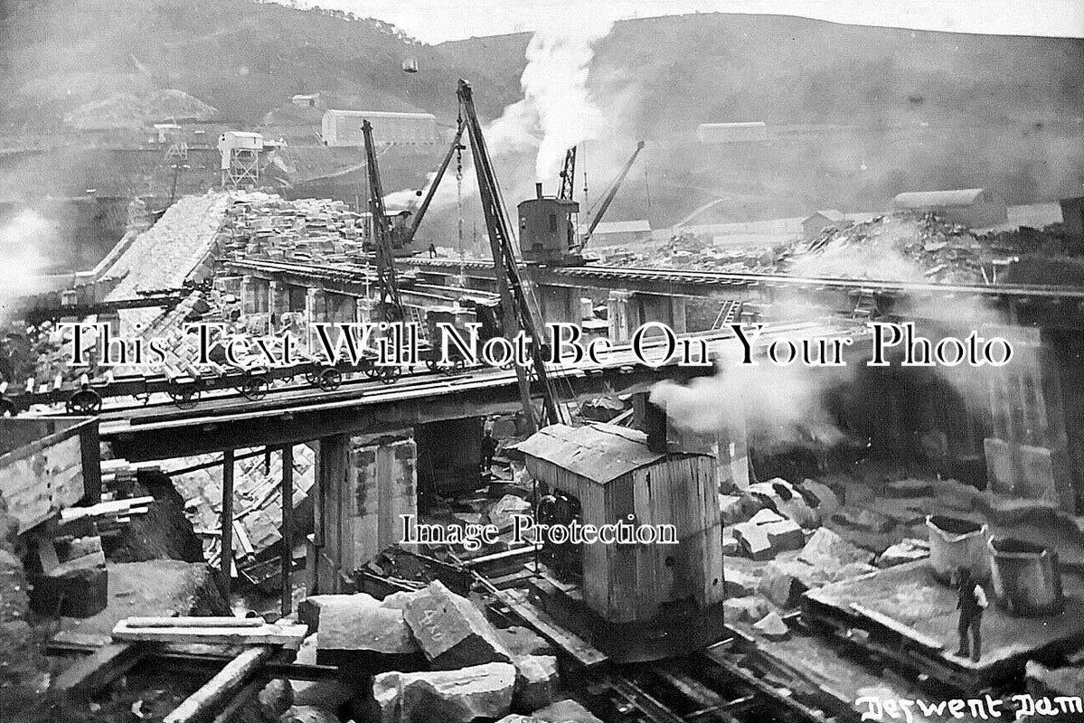 DR 3386 - Derwent Dam Construction Works, Derbyshire 1907