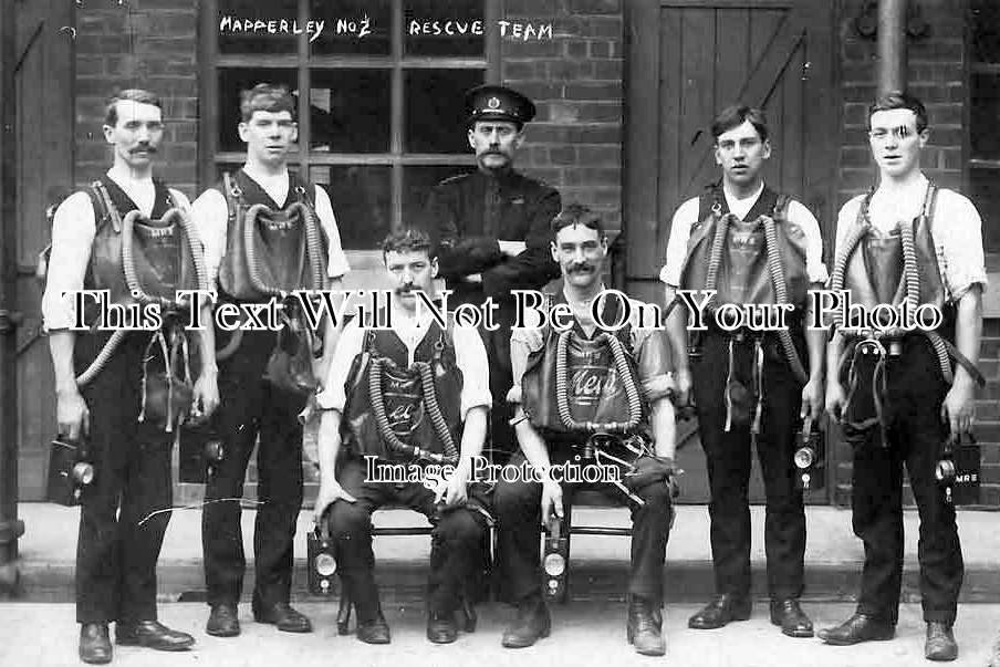 DR 3607 - Mapperley Colliery No2 Mine Rescue Team, Derbyshire