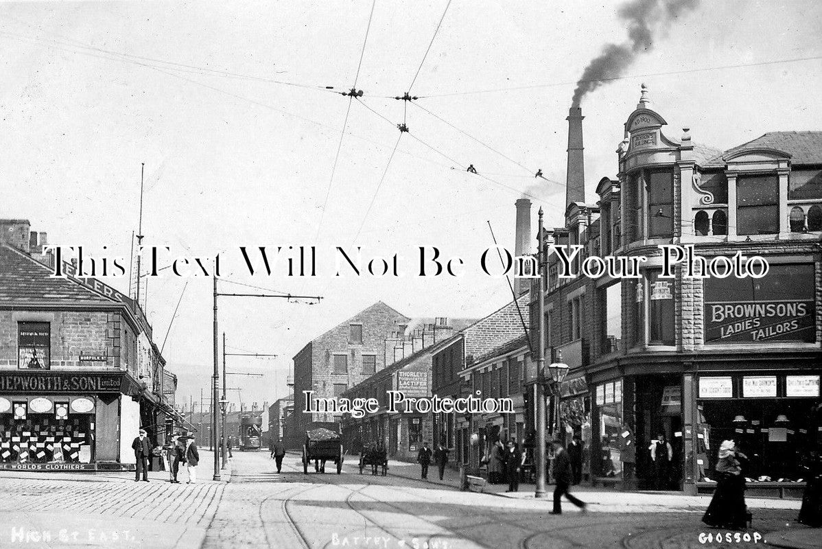 DR 414 - High Street, East Glossop, Derbyshire c1906