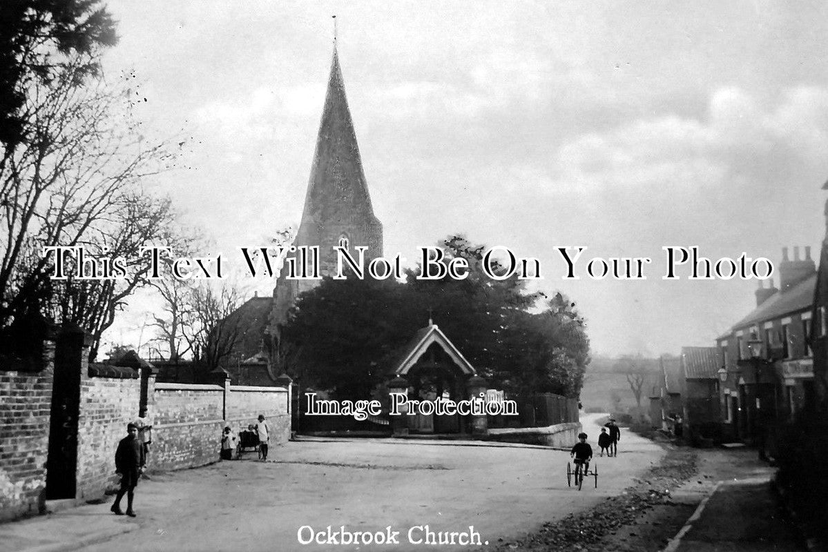 DR 444 - Parish Church, Ockbrook, Derby, Derbyshire c1918