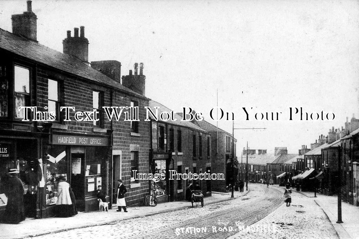 Hadfield Postcode DR 466 - Station Road, Hadfield, Derbyshire – JB Archive