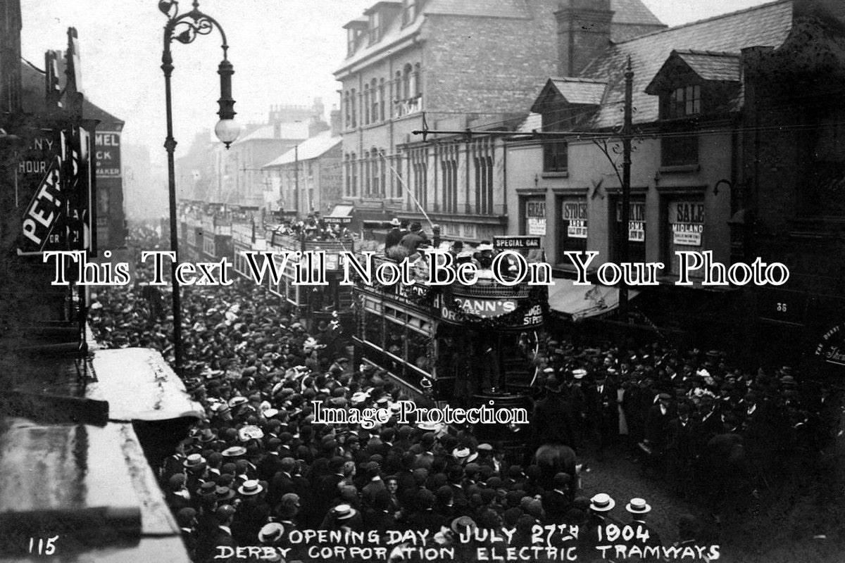 DR 497 - Electric Tram Opening, Derby, Derbyshire c1904