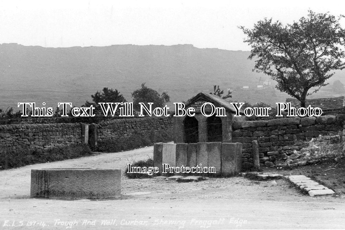 DR 841 - Trough & Well, Curbar, Showing Froggatt Edge, Derbyshire