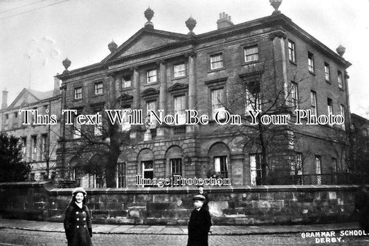 DR 876 - Grammar School, Derby, Derbyshire c1912