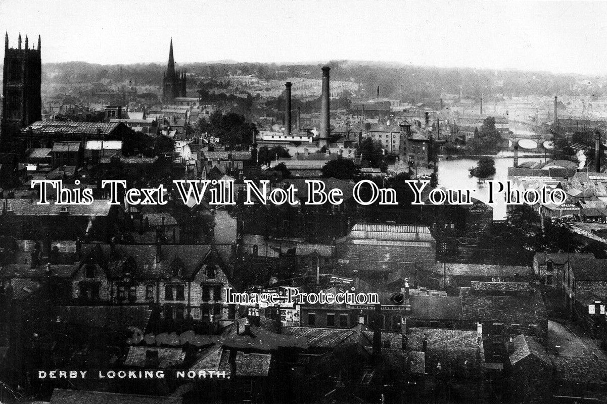 DR 91 - Aerial View, Derby, Derbyshire c1913