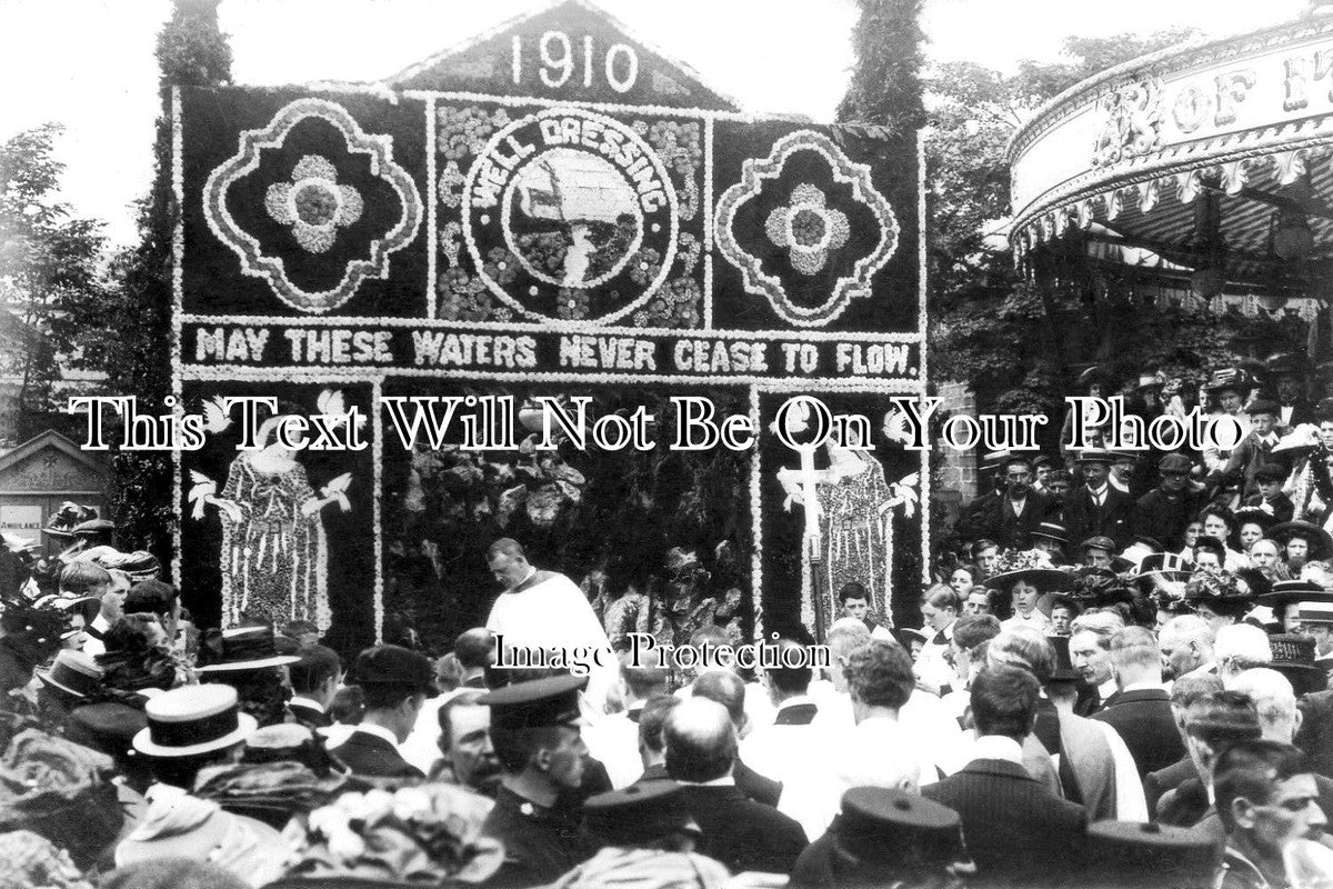 DR 920 - Well Dressing & Flower Festival, Hayfield, High Peak, Derbyshire c1910