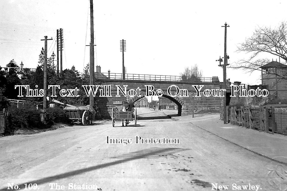 DR 989 - The Station, New Sawley, Long Eaton, Derbyshire c1912