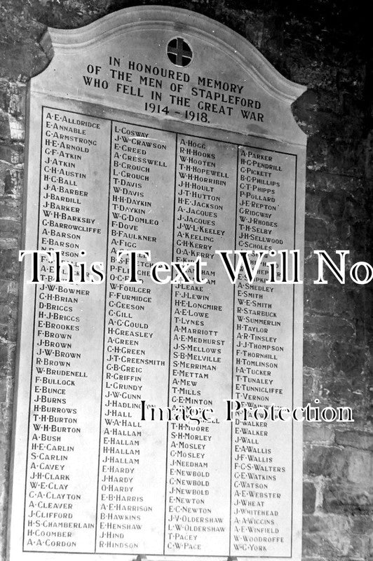 DR 990 - Memorial To Fallen Soldiers, Stapleford, Nottinghamshire WW1 c1925