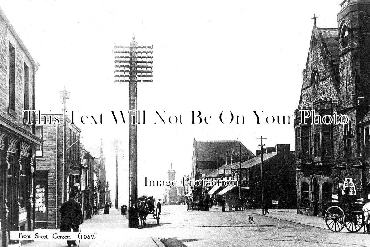 DU 1003 - Town Hall & Memorial Fountain, Front Street, Consett, County Durham