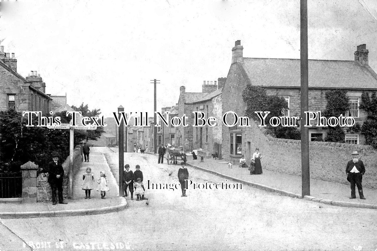 DU 1049 - Front Street, Castleside, Consett, County Durham c1909