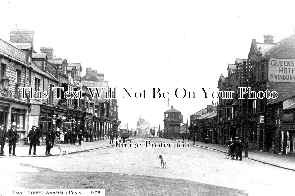 DU 1052 - Front Street, Annfield Plain, Stanley, County Durham c1914