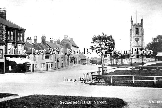 DU 1075 - Sedgfield High Street, County Durham c1920