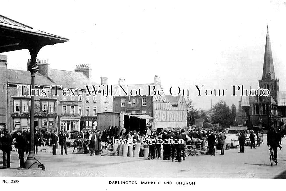 DU 1094 - Darlington Market Place & Church, County Durham – JB Archive