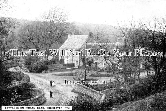 DU 1125 - Lane Head Cottages, Ebchester, Consett, Durham c1920