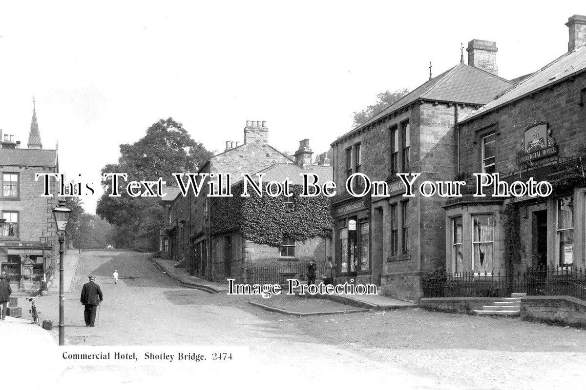 DU 1166 - Commercial Hotel, Shotley Bridge, Consett, Durham c1930