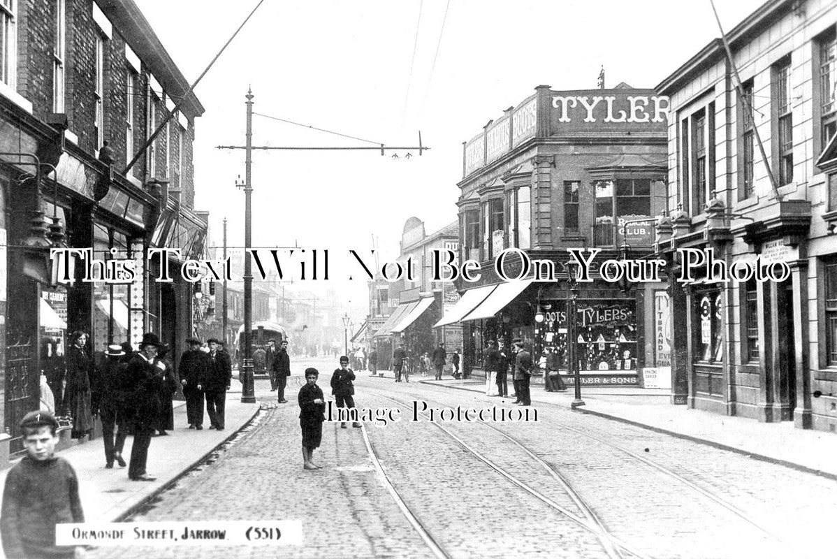 DU 1197 - Ormonde Street, Jarrow, County Durham c1912