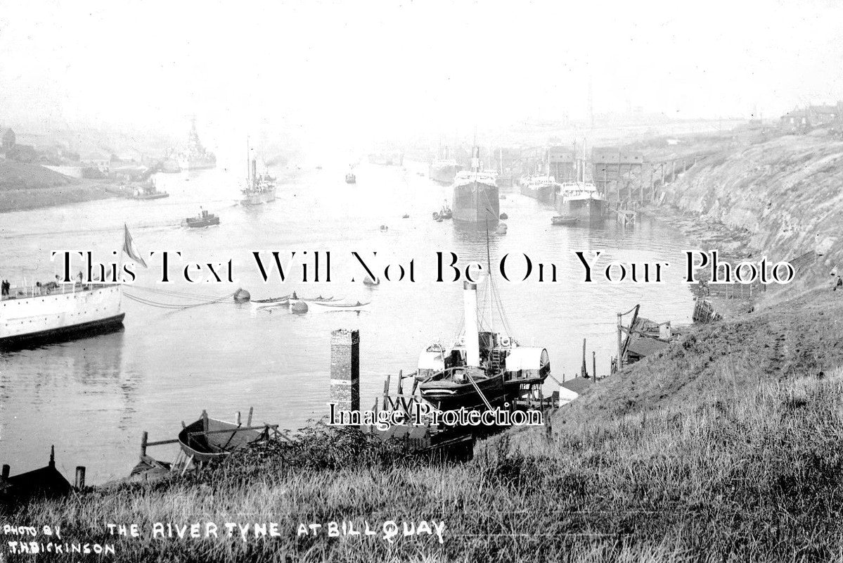 DU 1233 - The River Tyne At Bill Quay, Gateshead, Durham c1927