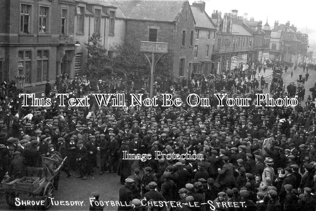 DU 1236 - Shrove Tuesday Football, Chester Le Street, Durham c1911