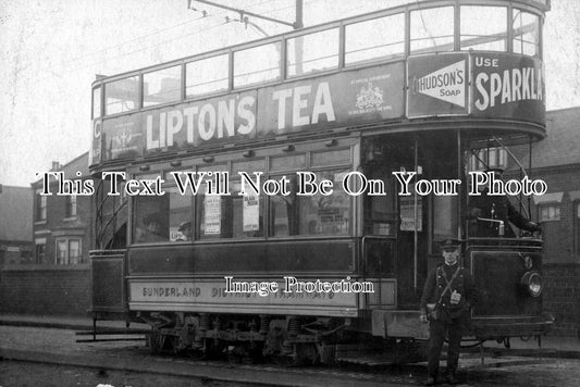 DU 130 - Sunderland Tram, Durham c1911