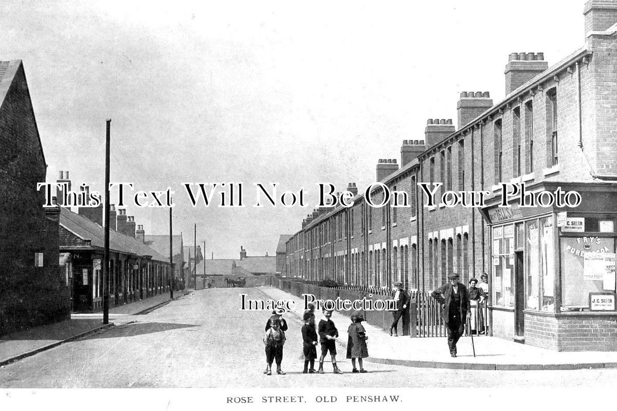 DU 1307 - Rose Street, Old Penshaw, County Durham c1911