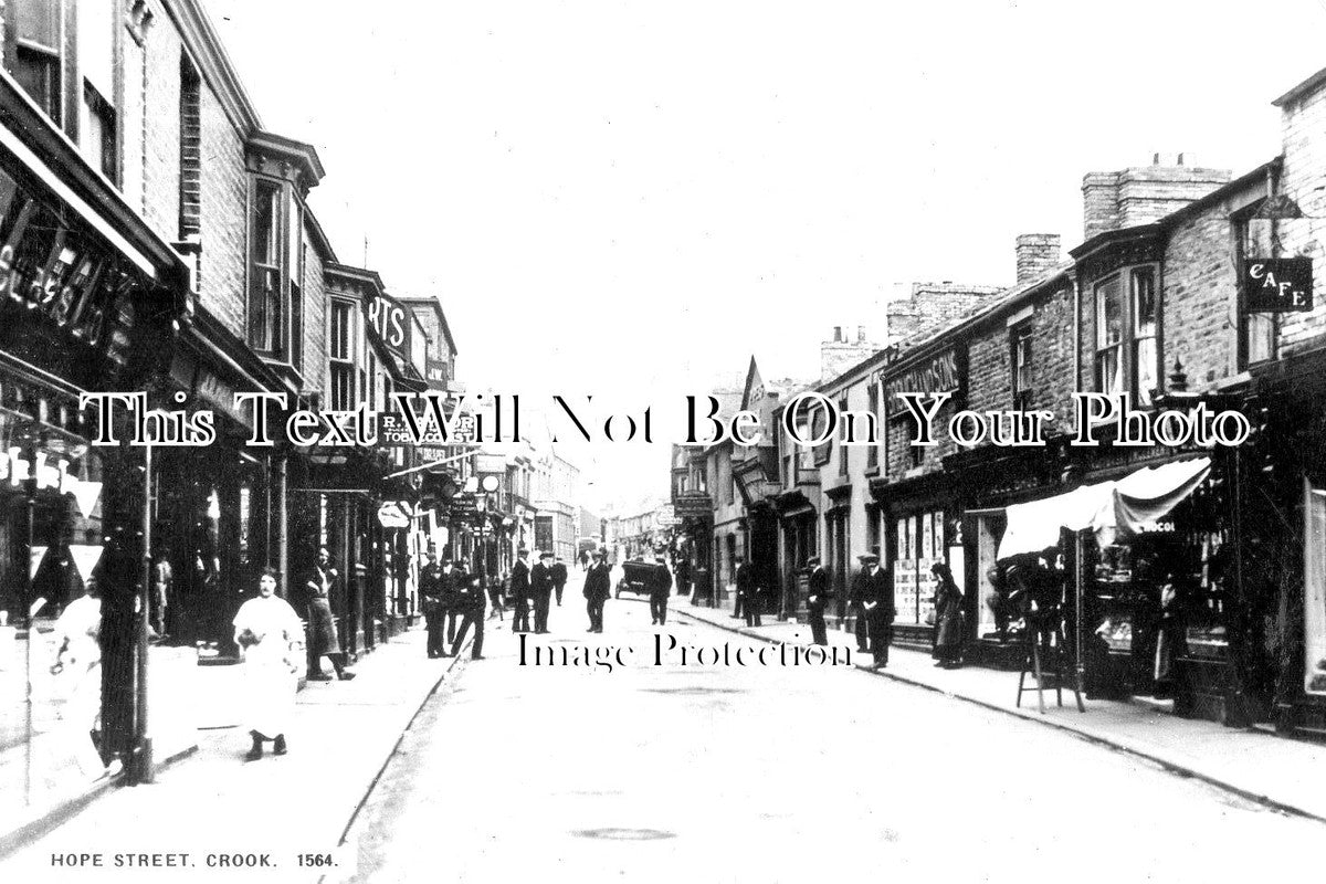 DU 1416 - Hope Street, Crook, Bishop Auckland, County Durham c1923