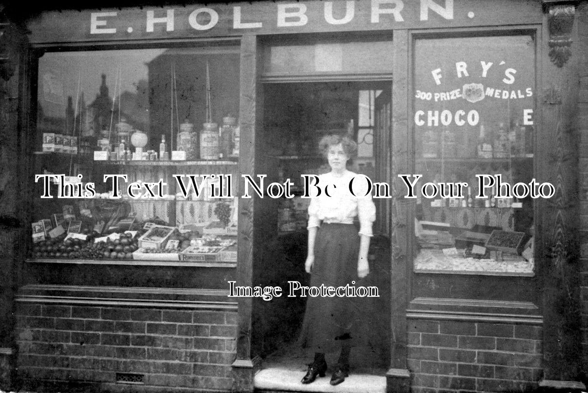 DU 1452 - E Holburn Shop Front, Hartlepool, County Durham c1907