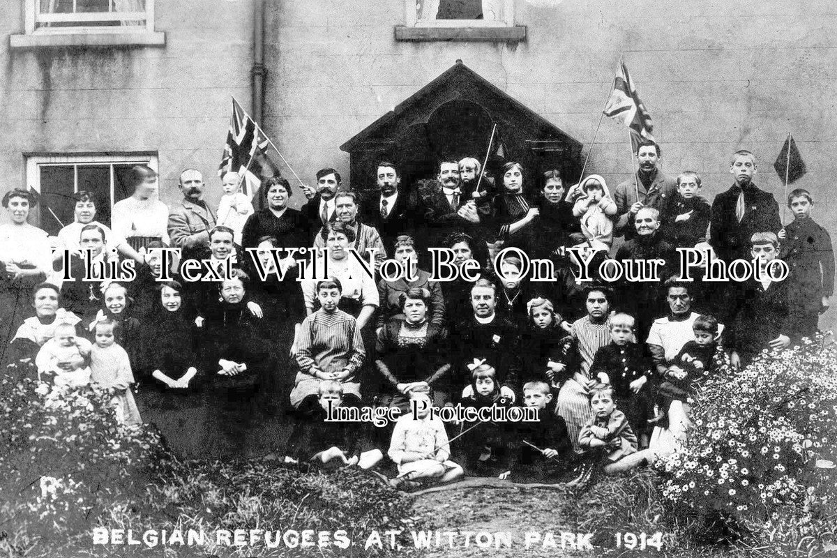 DU 1467 - Belgian Refugees, Witton Park, Bishop Auckland, County Durham c1914