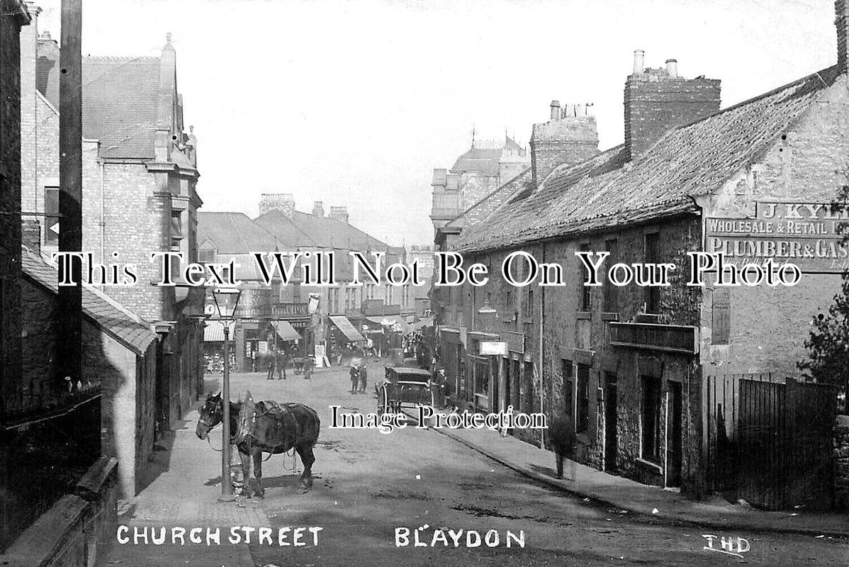 DU 1482 - Church Street, Blaydon, County Durham c1908