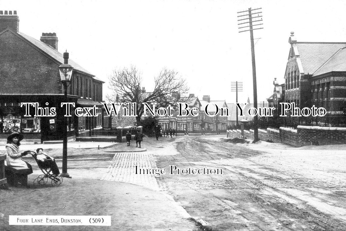 DU 1501 - Four Lane Ends, Dunston, Gateshead, Durham c1911