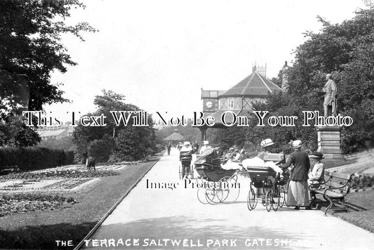 DU 1528 - The Terrace, Saltwell Park, Gateshead, Durham c1928