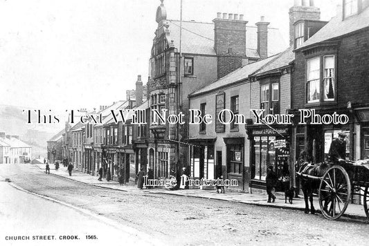 DU 1534 - Church Street, Crook, Bishop Auckland, Durham c1916