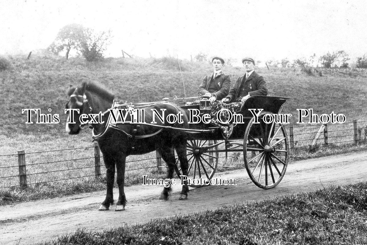 DU 1550 - Horse & Gig, Crookhall, Leadgate, Consett, Durham c1905