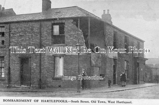 DU 157 - Bombardment Of Hartlepool, South Street, County Durham c1914