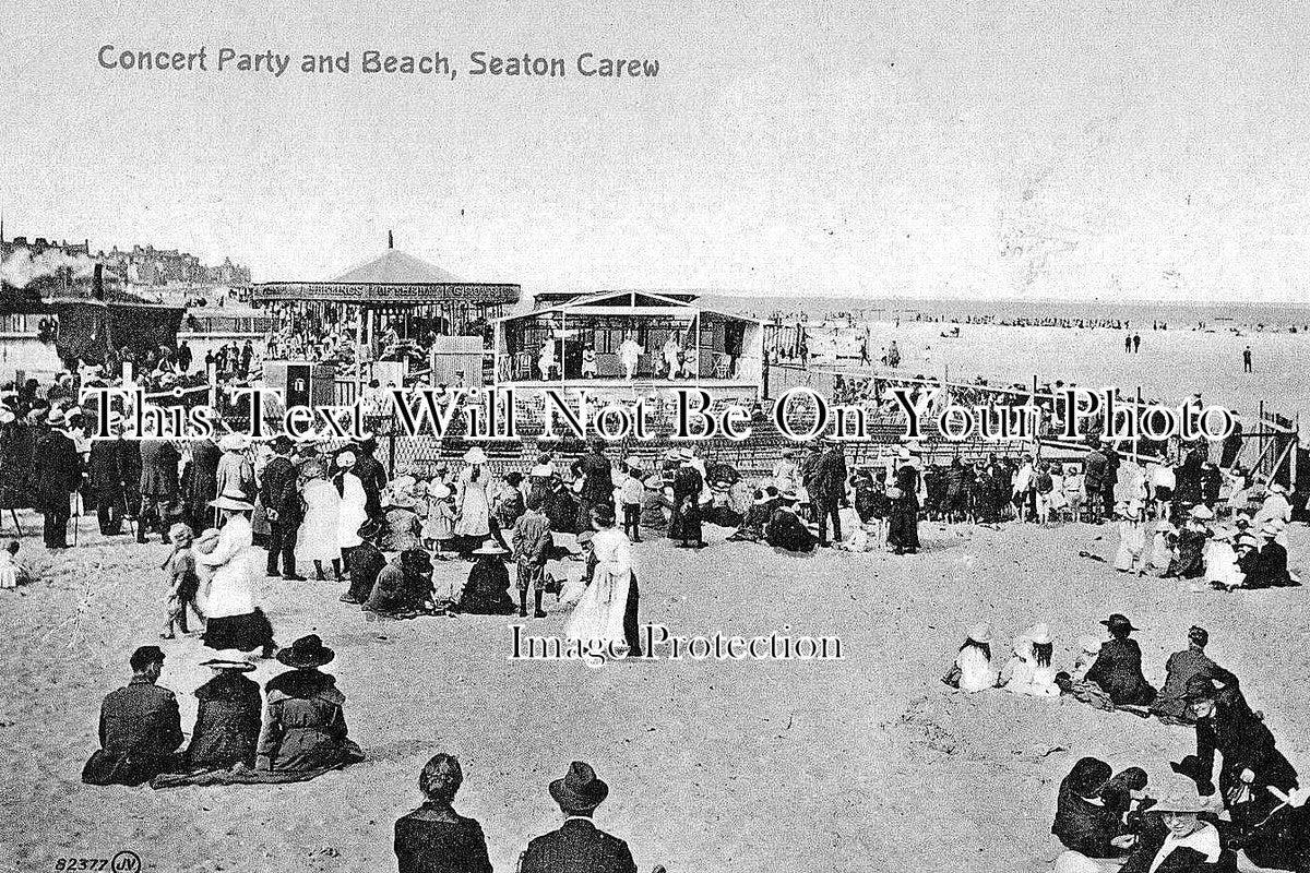 DU 16 - Concert Party & Beach, Seaton Carew, Durham 1920s