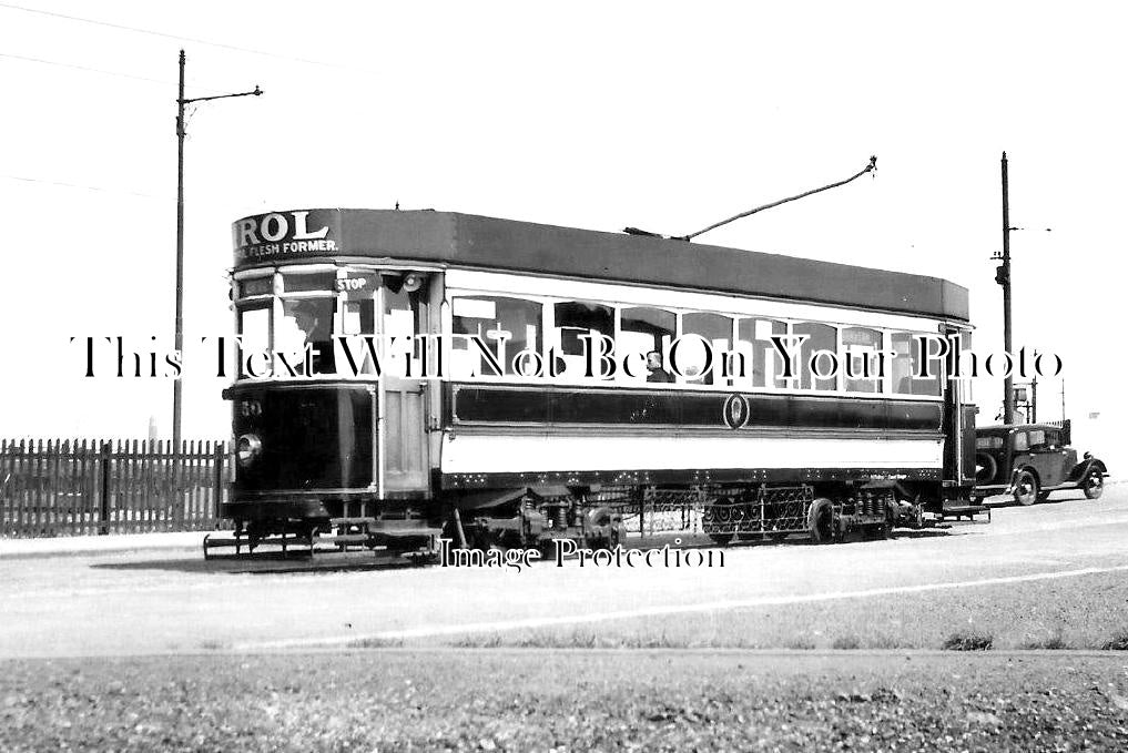 DU 1644 - Tram NO 50, Gateshead, County Durham c1938