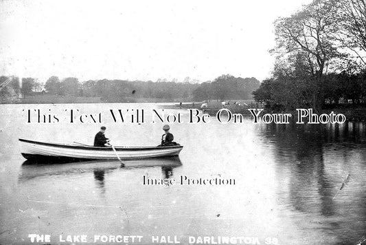 DU 1694 - The Lake, Forcett Hall, Darlington, County Durham c1907