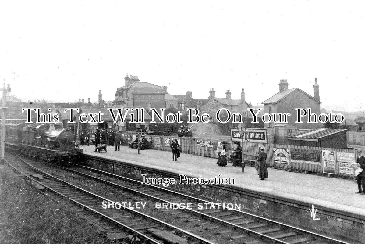 DU 1721 - Shotley Bridge Railway Station, County Durham c1922