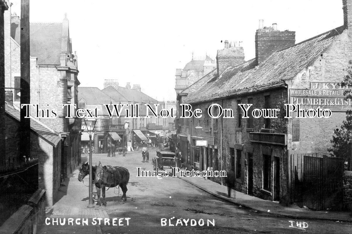 DU 1803 - Church Street, Blaydon, County Durham c1908