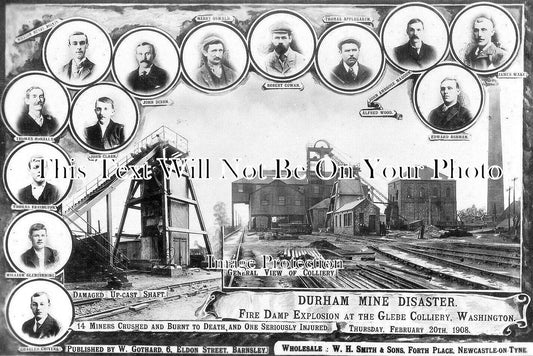 DU 1844 - Glebe Colliery Pit Mine Disaster, County Durham 1908