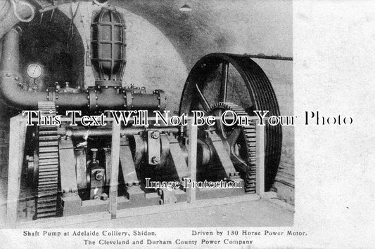 DU 190 - Shaft Pump At Adelaide Colliery, Shildon, Durham c1905