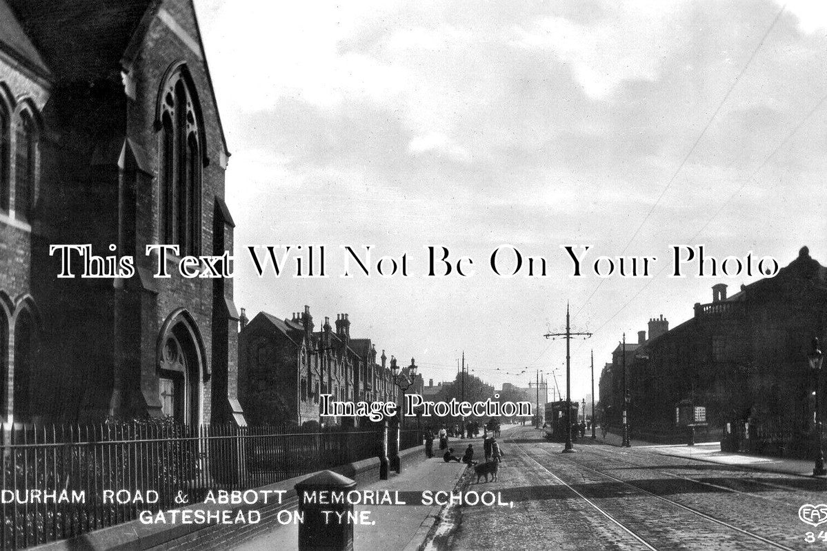 DU 1937 - Durham Road & Abbott Memorial School, Gateshead On Tyne c1912