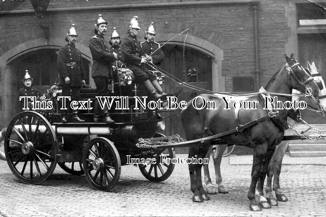 DU 200 - Horse Drawn Fire Appliance, Stockton On Tees, Durham c1906