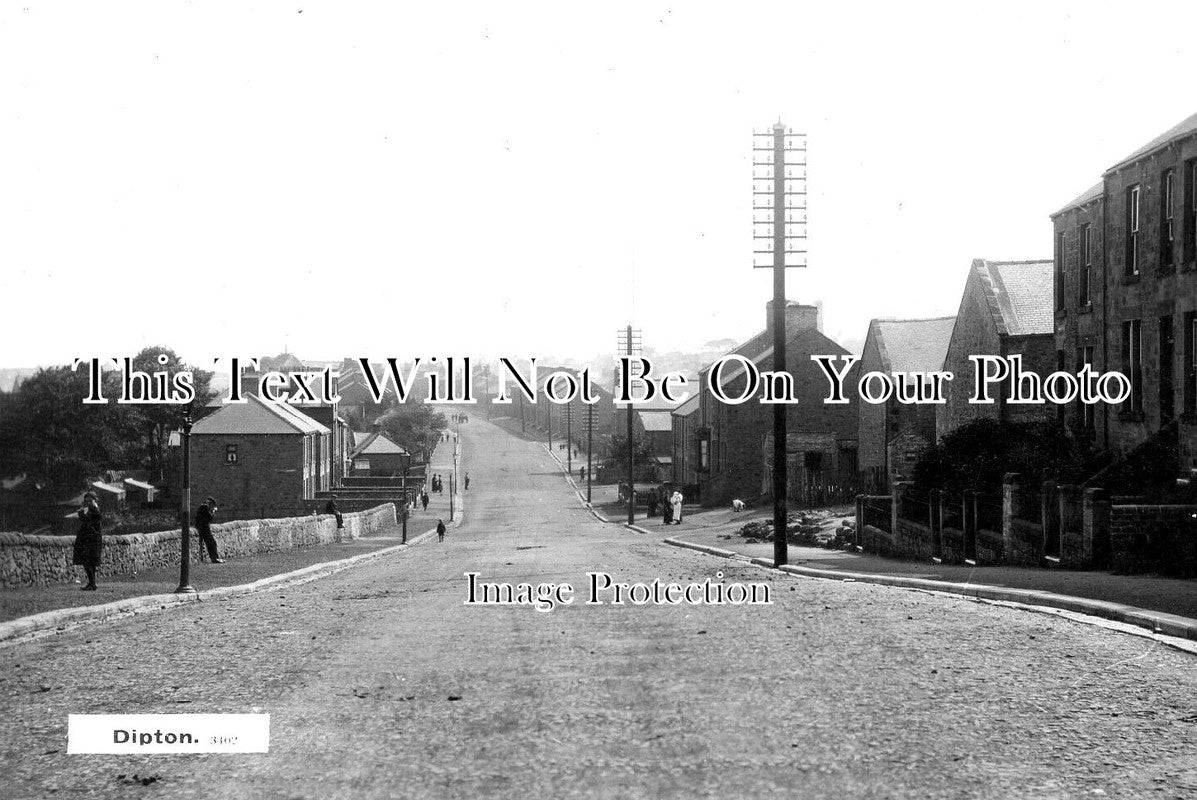 DU 2048 - Front Street, Dipton, County Durham c1923