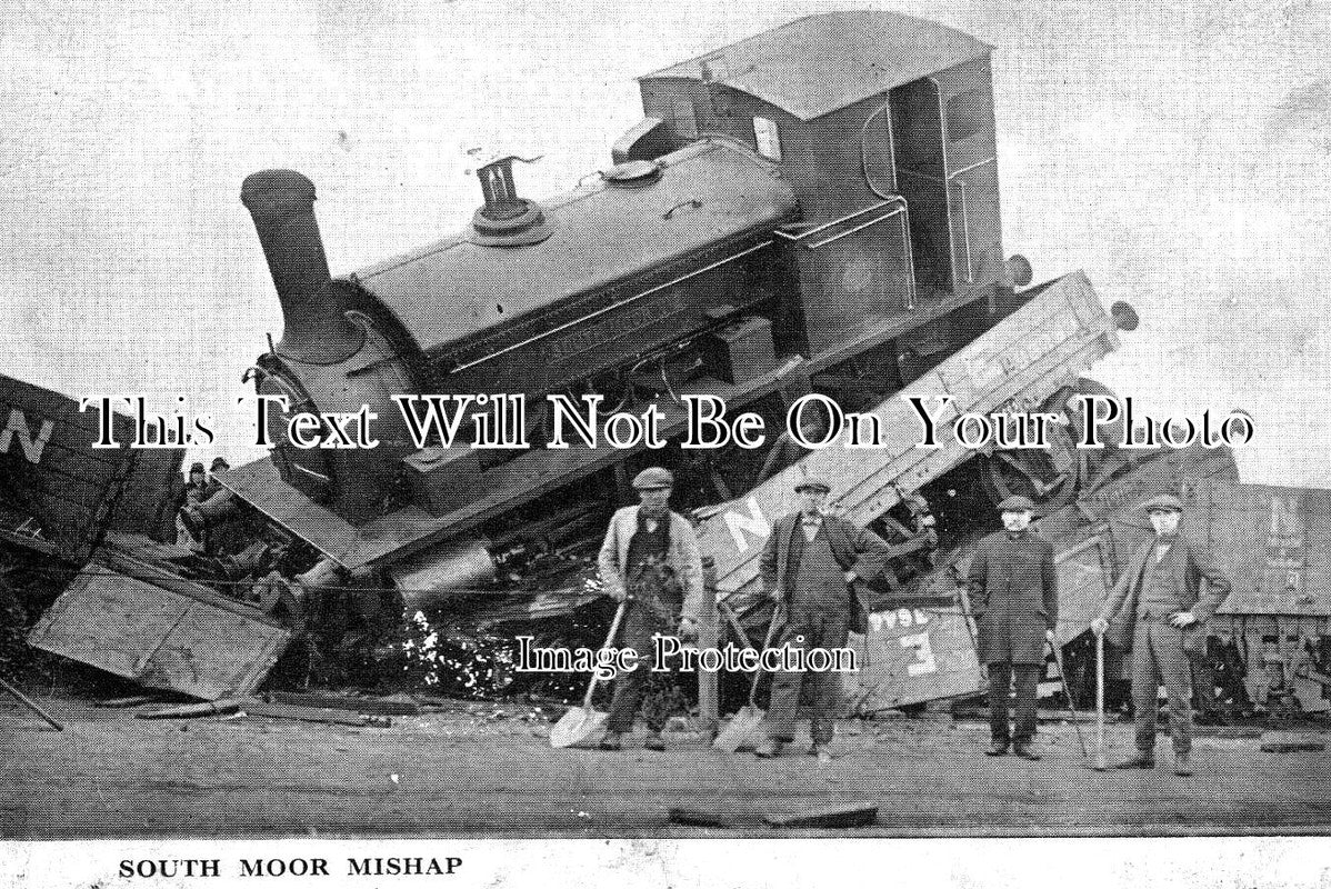 DU 2144 - South Moor Railway Accident, Colliery, County Durham c1920 ...