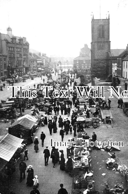 DU 2208 - Stockton On Tees Market, County Durham c1907