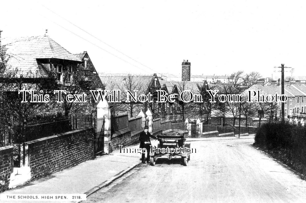 DU 2219 - The Schools, High Spen, County Durham c1919