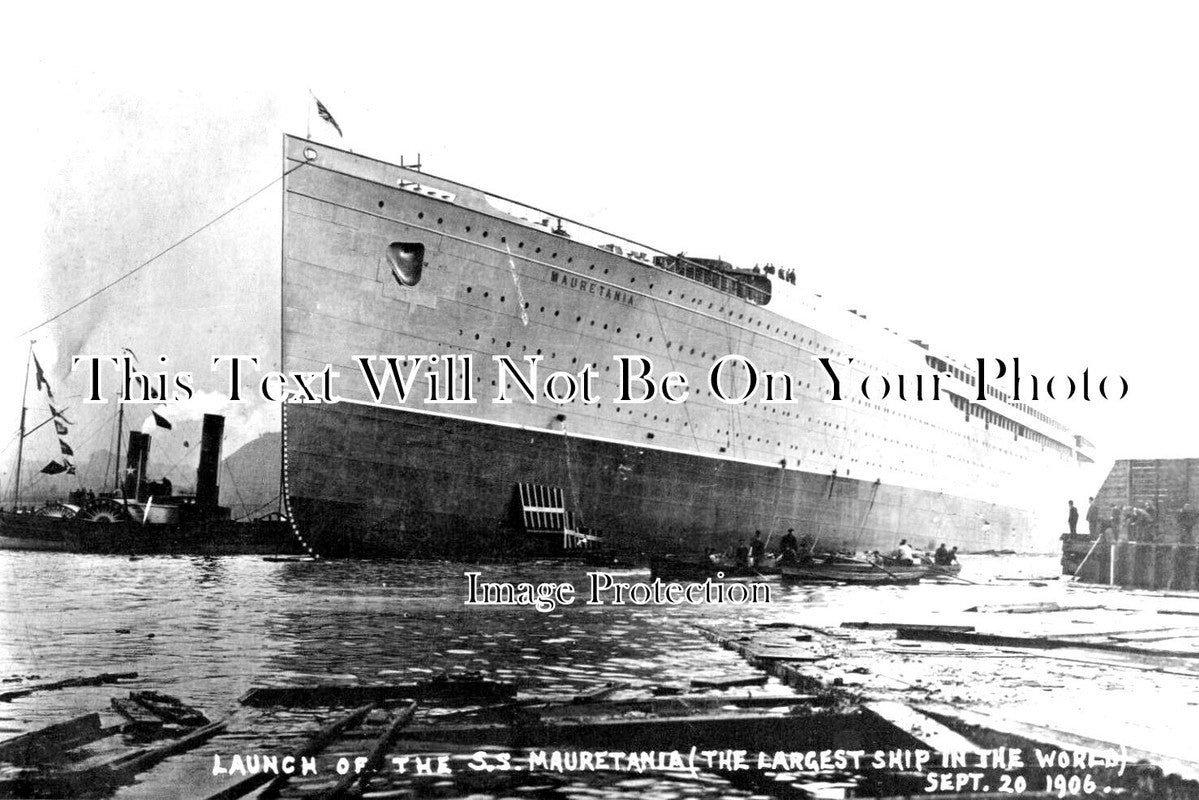 DU 2230 - Launch Of The SS Mauretania Ship, Wallsend, County Durham 1906